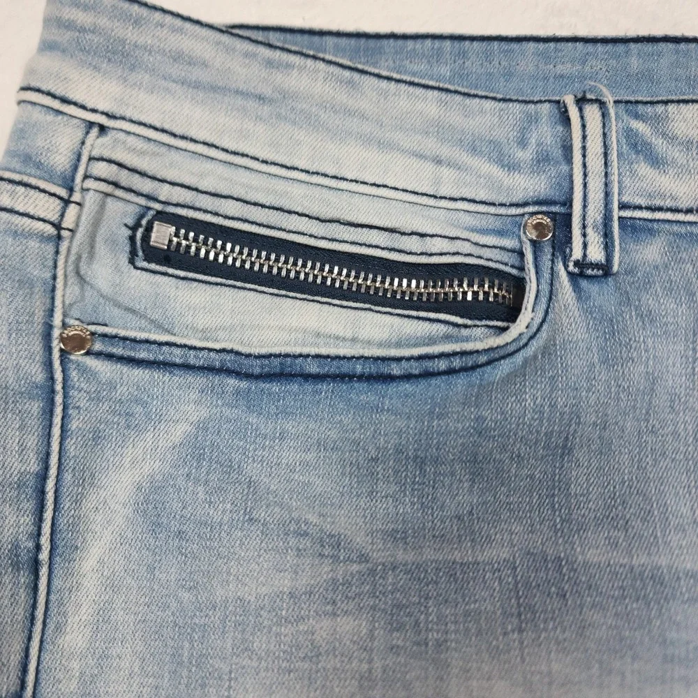 Rockstar Original Jeans Mens Size 44 Blue Distressed Stretch Denim Pants NWT